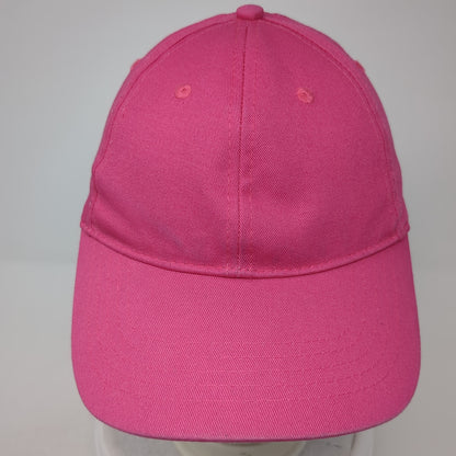 Unbranded Strapback Hat Pink One Size Adjustable Solid Cotton Blank