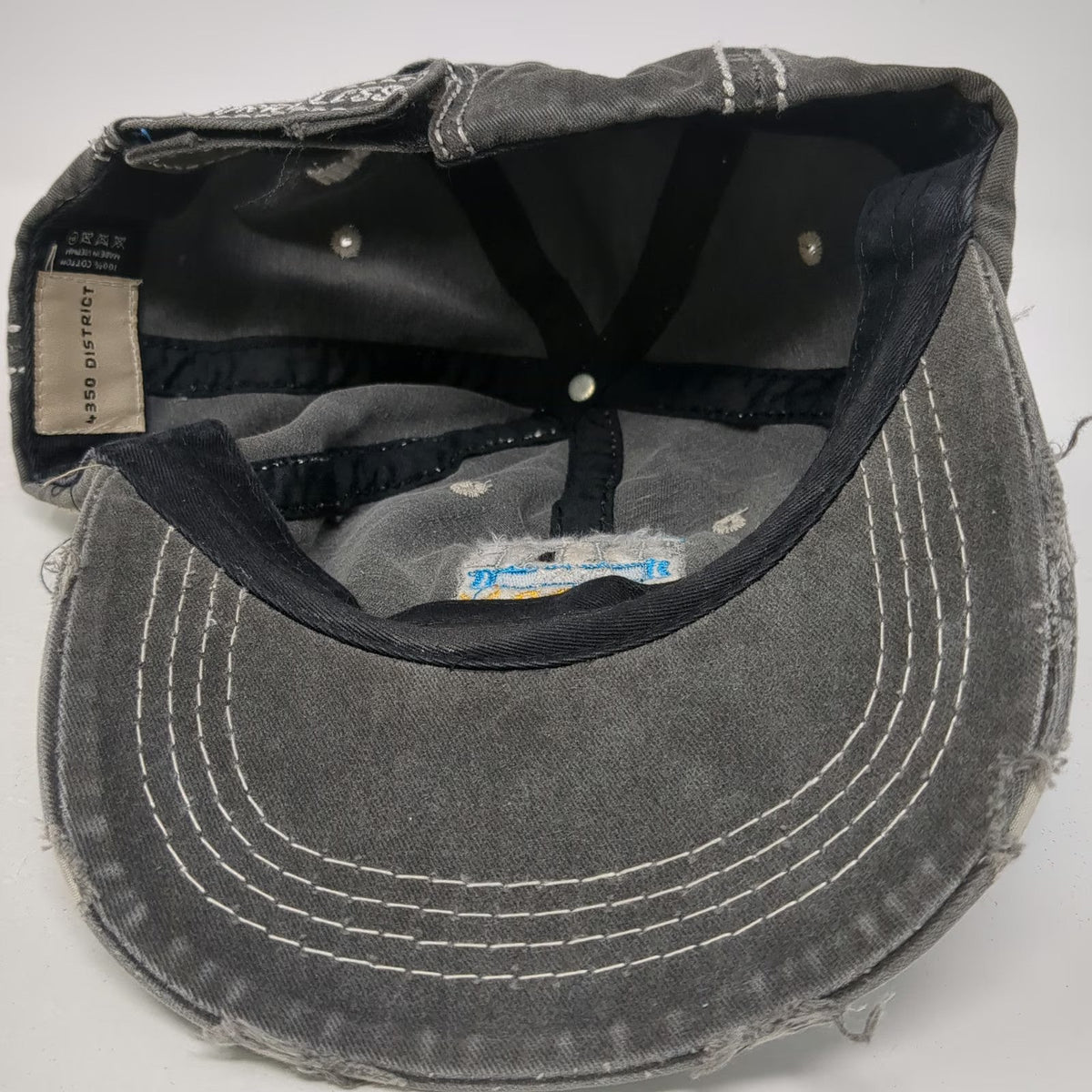4350 District Baseball Cap Gray OSFM Hike More Worry Less Hiking Mountain Hat