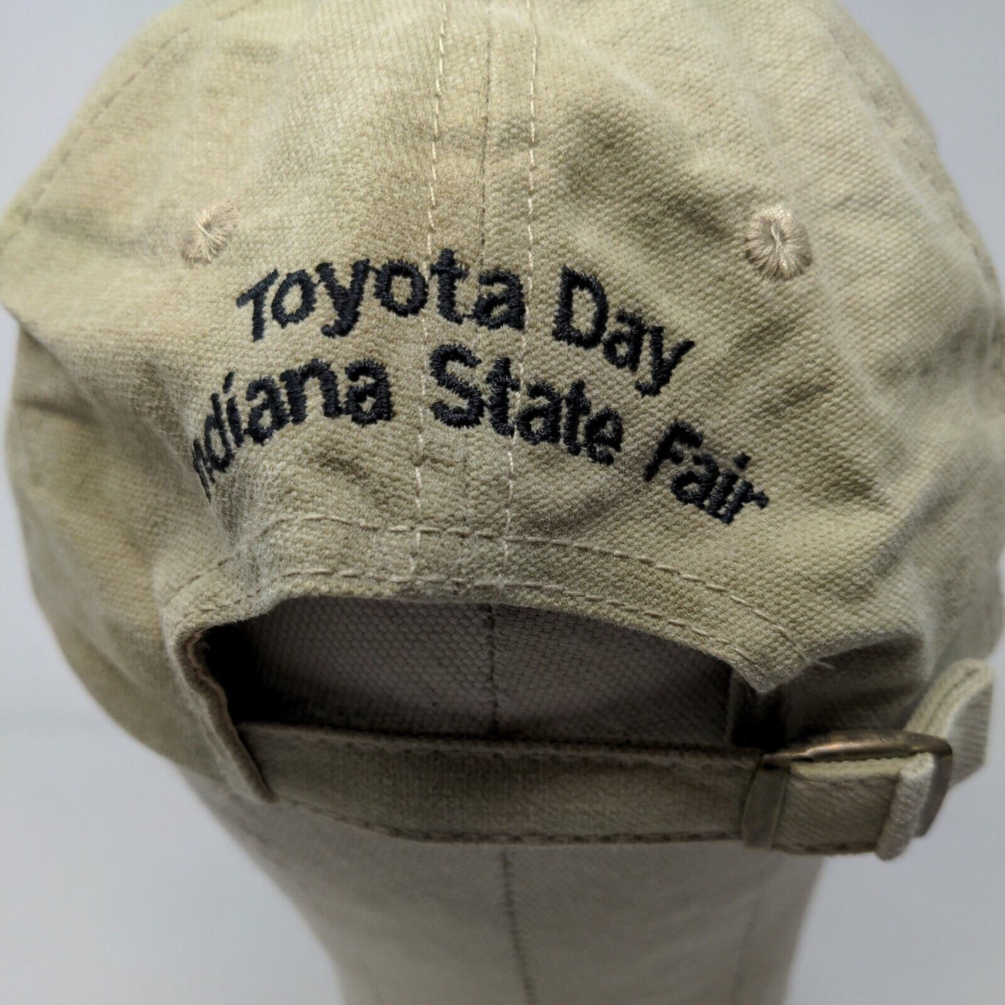 Toyota Men's Slideback Hat Tan Adjustable Indiana State Fair Embroidered Logo