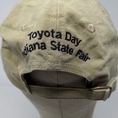 Toyota Men's Slideback Hat Tan Adjustable Indiana State Fair Embroidered Logo