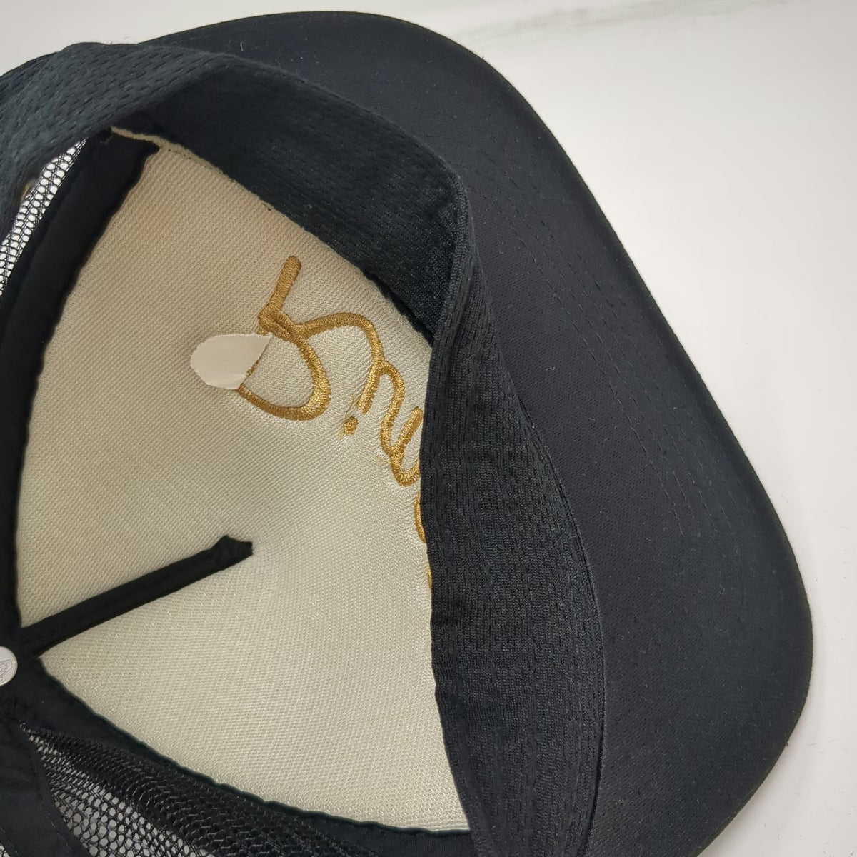 OTTO Trucker Hat Black Gold One Size Rincon The Cove Snapback Mesh Back hat