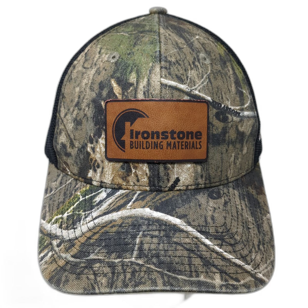 Outdoor Cap Trucker Hat Green One Size Camo Snapback Leather Patch GRMitchell