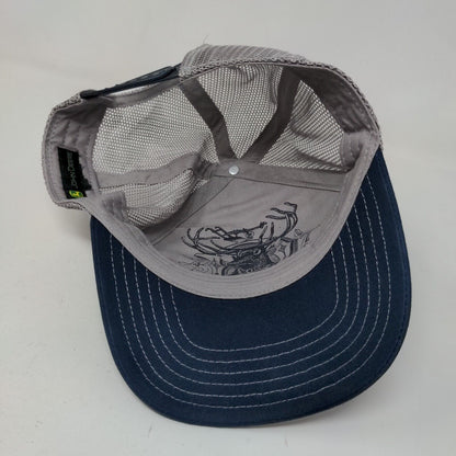 John Deere Men's Snapback Mesh Back Hat Blue Gray Embroidered Retro Logo