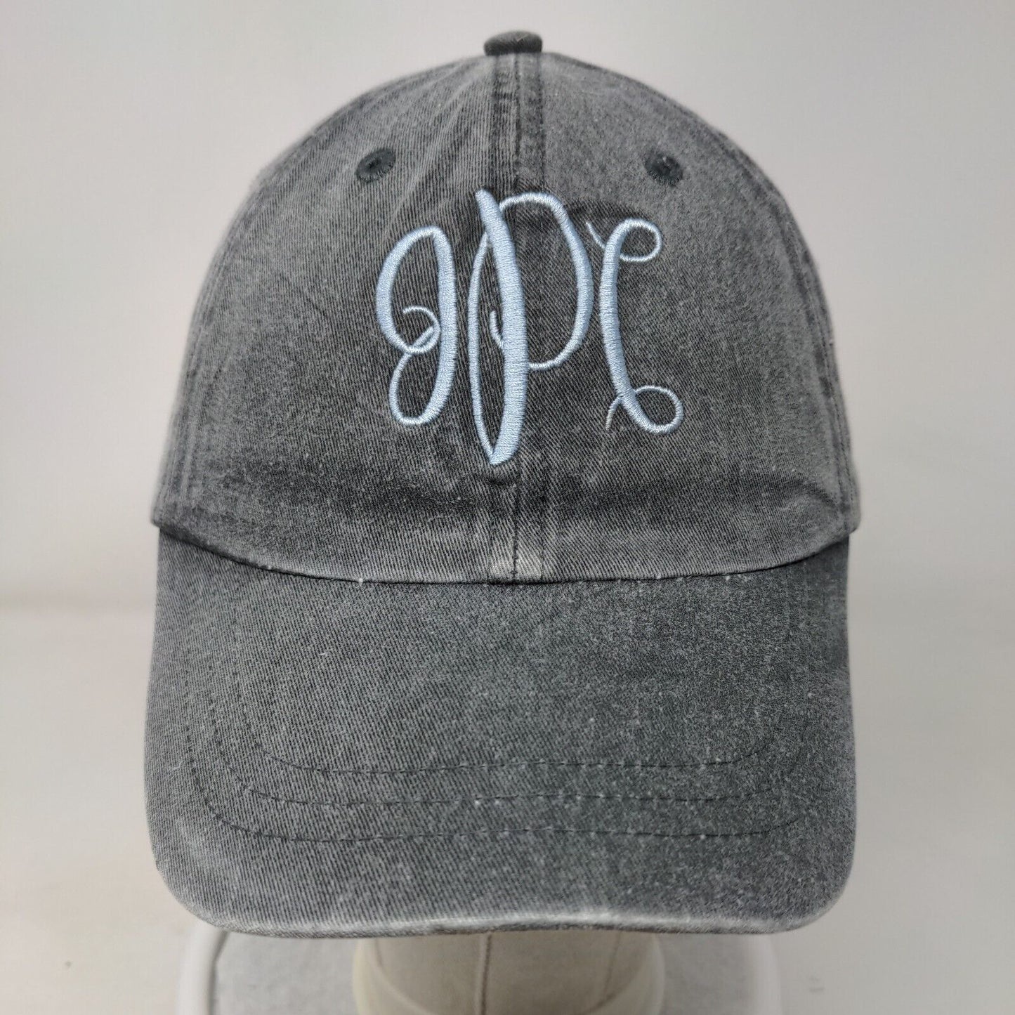 JPC Slideback Hat Gray One Size Adjustable Embroidered 6 Panel Adams