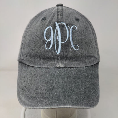 JPC Slideback Hat Gray One Size Adjustable Embroidered 6 Panel Adams