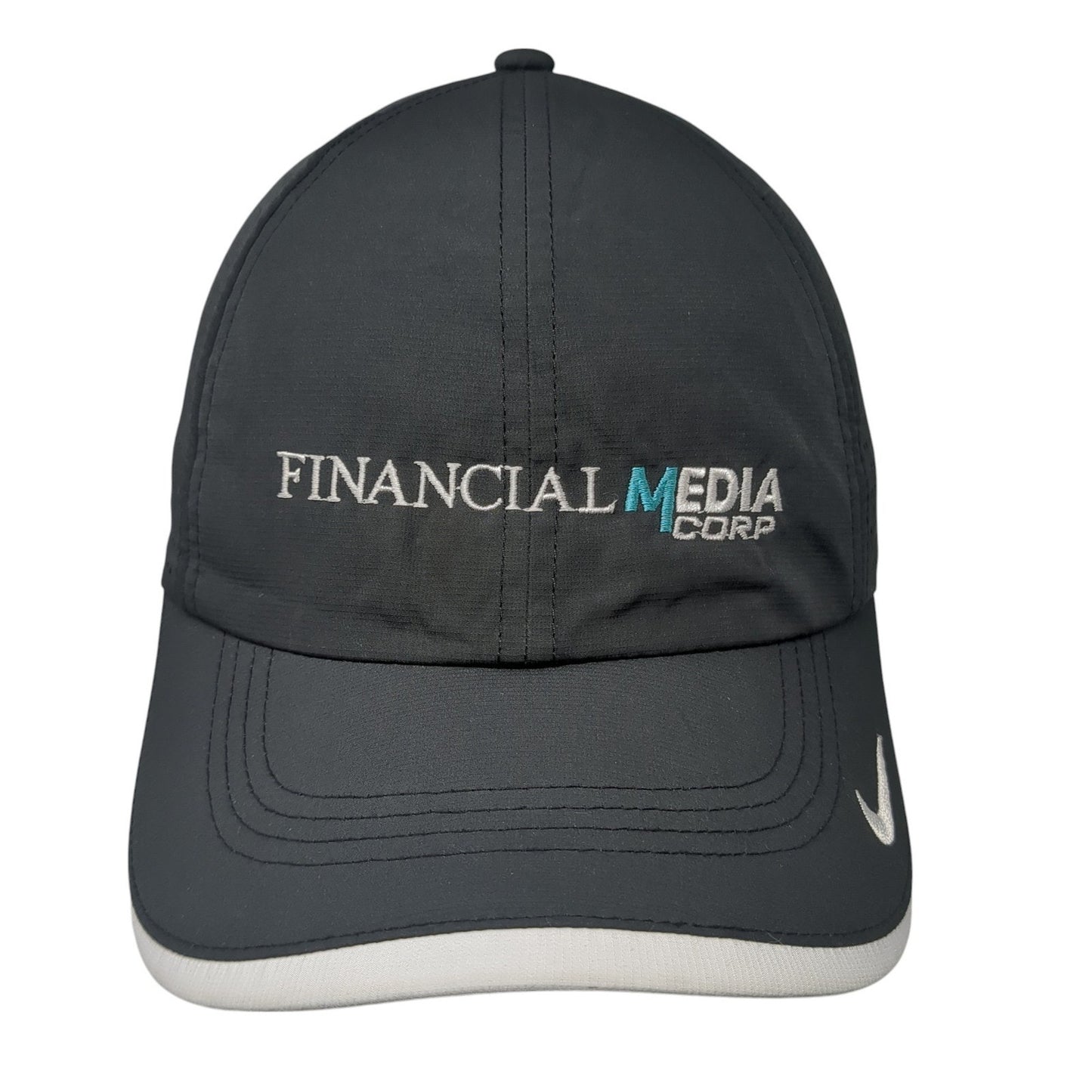 Financial Media Corp Strapback Hat Black One Size Adjustable Nike