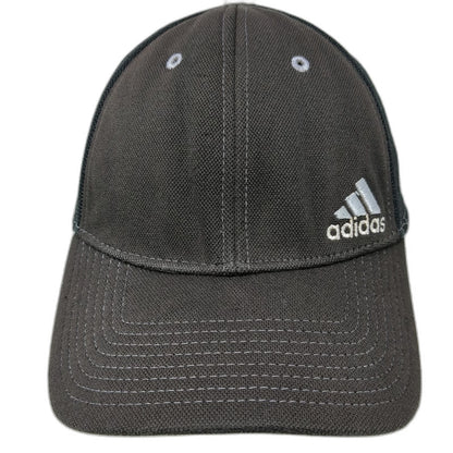 Adidas Baseball Cap Black One Size Fitted Stretch Fit Climalite Logo Hat