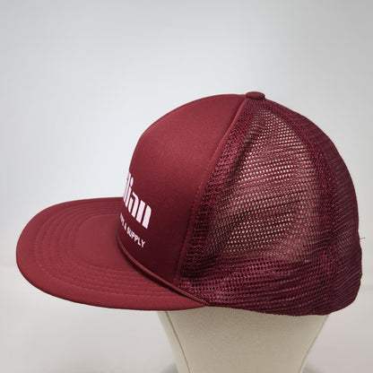 Winner Familian Pipe Supply Trucker Hat Red One Size Foam Mesh Rope Snapback