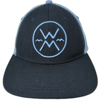 Werner Paddles Trucker Hat Blue One Size Mesh Snapback Embroidered Logo Mountain
