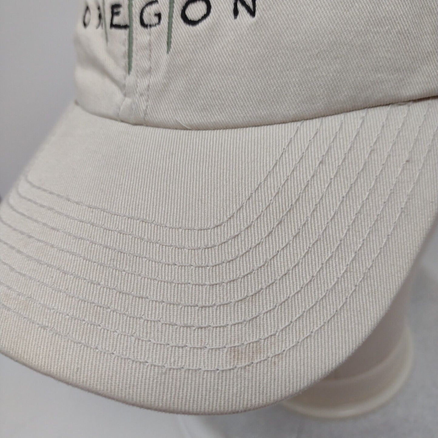 Oregon Slideback Hat Tan One Size Adjustable Embroidered 6 Panel Cotton