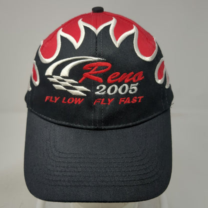 Otto Baseball Cap Black Red One Size Reno 2005 Fly Low Fly Fast Flames Hat