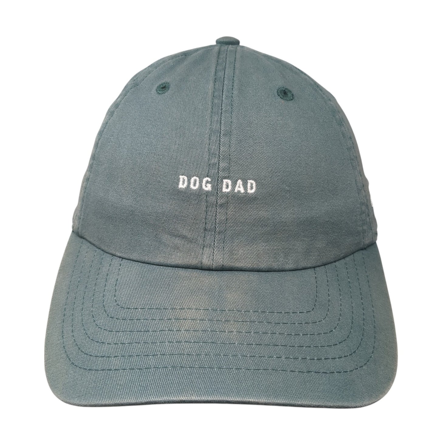 Dog Dad Slideback Baseball Cap Green One Size Adjustable Embroidered WMO
