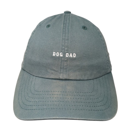 Dog Dad Slideback Baseball Cap Green One Size Adjustable Embroidered WMO