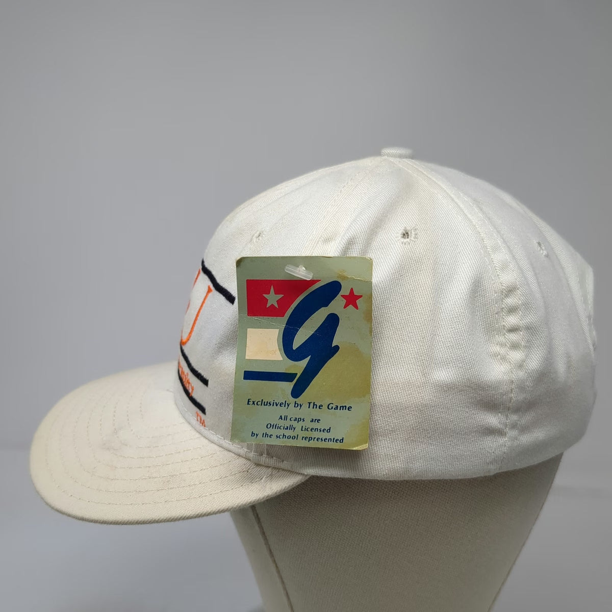 The Game Idaho State NCAA Snapback White ISU Bar Hat W/Tags Vintage USA