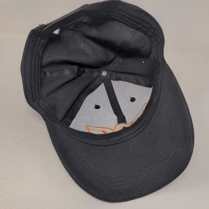 EAG Snapback Hat Black One Size Embroidered Logo Adjustable 6 Panel