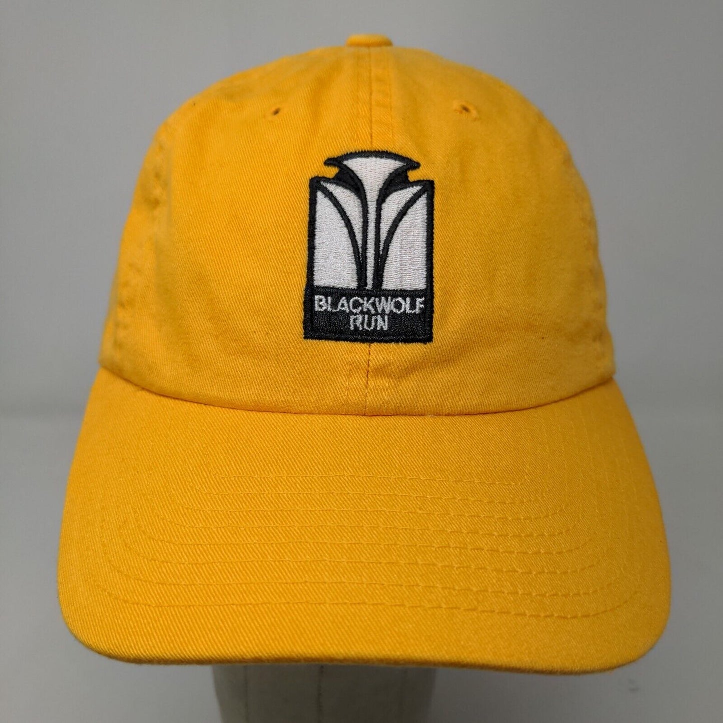 American Needle Men's Slideback Hat Yellow Adjustable Embroidered Blackwolf Run