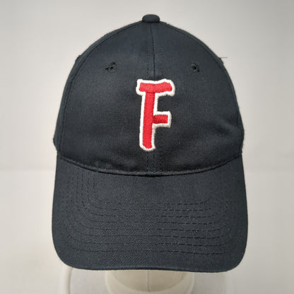 F Strapback Hat Black One Size Adjustable Embroidered 6 Panel OC Sports
