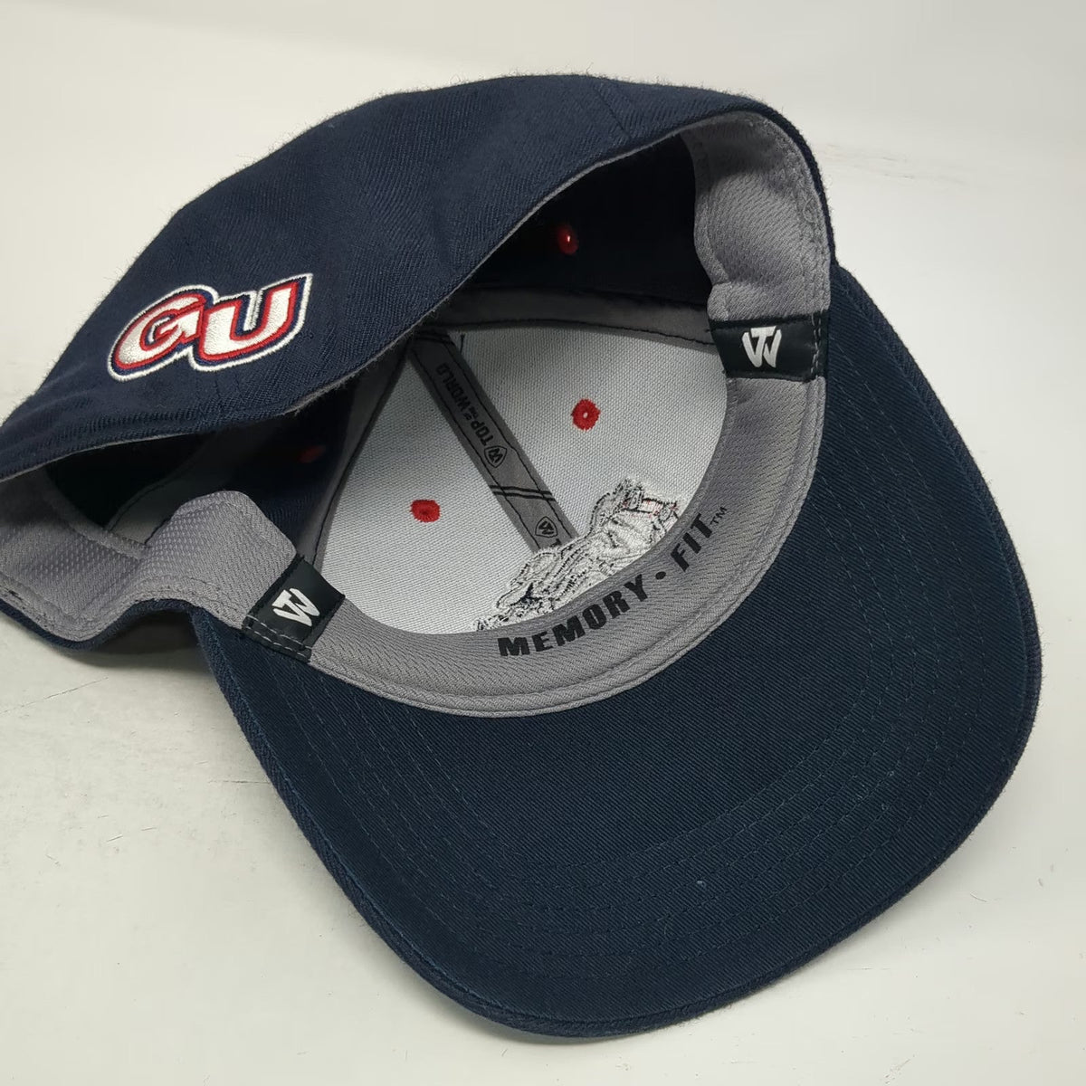 Gonzaga Bulldogs NCAA Top of the World Cap Blue 7 1/4 Memory Fit Hat GU Logo