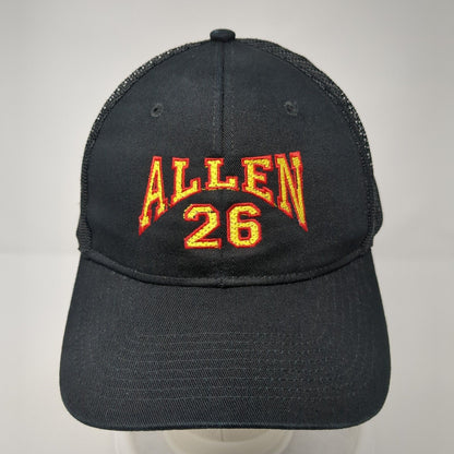 Allen 26 Snapback Trucker Hat Black One Size Adjustable Mesh Back Port Authority