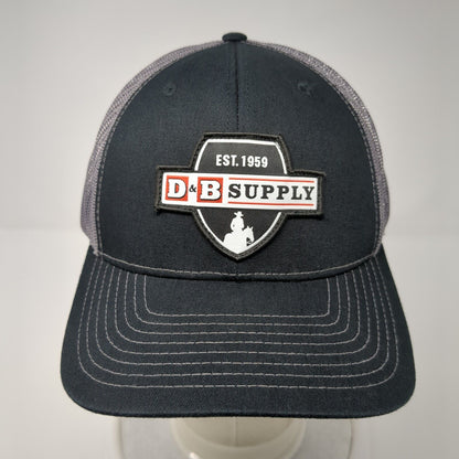 D&B Supply Patch Snapback Trucker Hat Black One Size Mesh Back Richardson