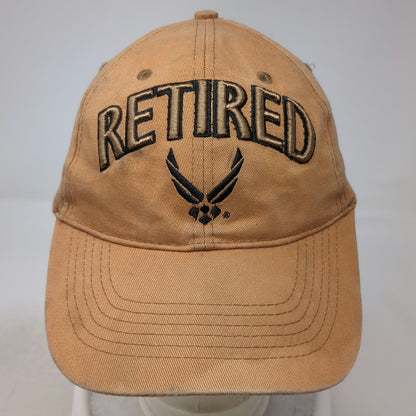 Eagle Crest US Air Force Retired Brown Baseball Cap One Size Hat Strapback