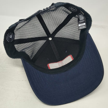 Cleveland Guardians MLB '47 Trucker Hat Gray Red White One Size Snapback Mesh