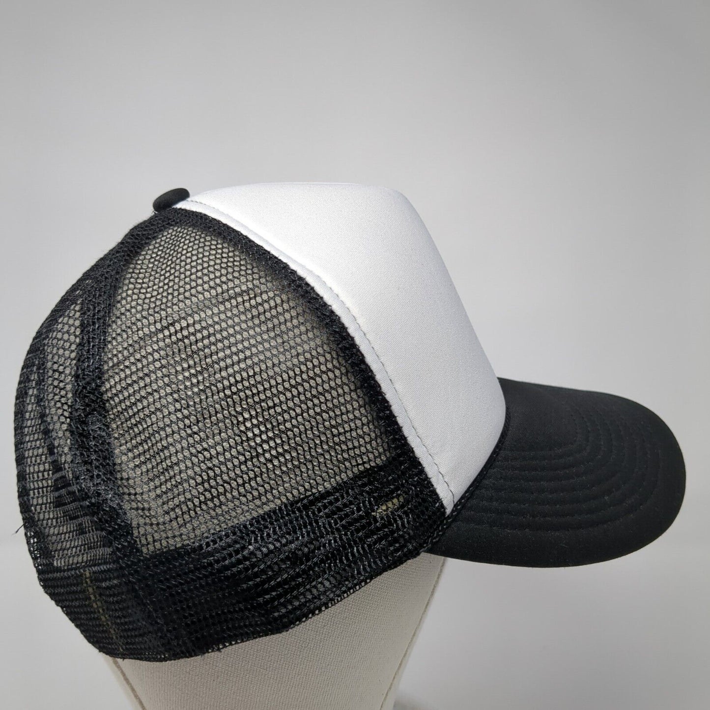 Cobra Snapback Trucker Hat Black One Size Adjustable Mesh Back Rope Blank