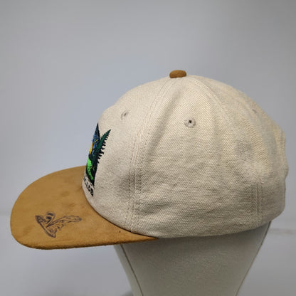America's Legend Boise Cascade Snapback Hat Beige One Size Suede Brim Deer Fish
