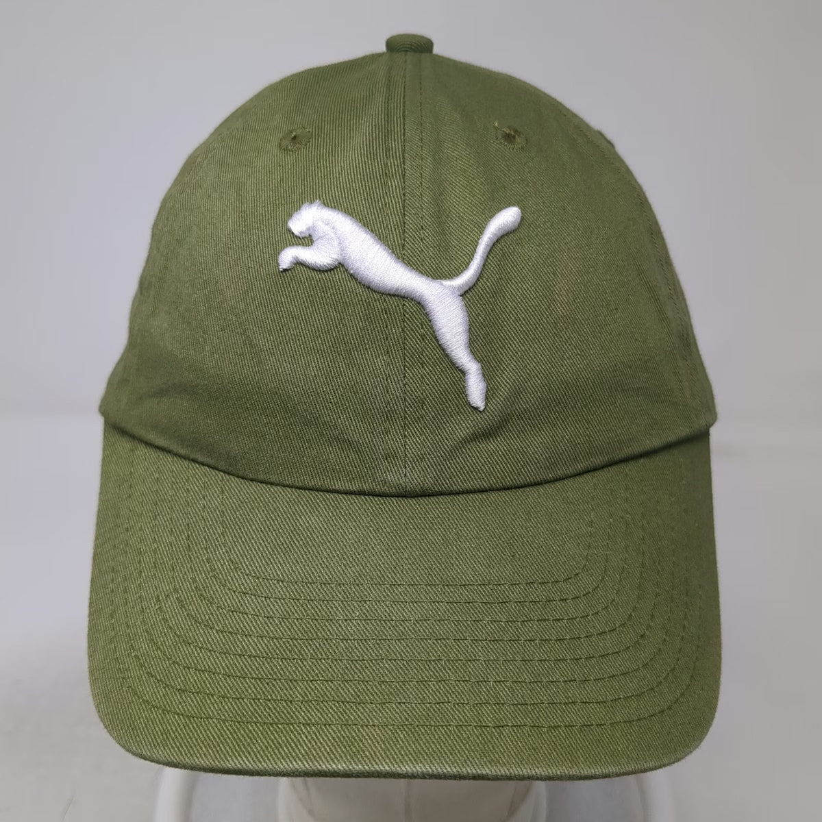 Puma Baseball Cap Green One Size Embroidered Logo Strapback Athletic Sports Hat