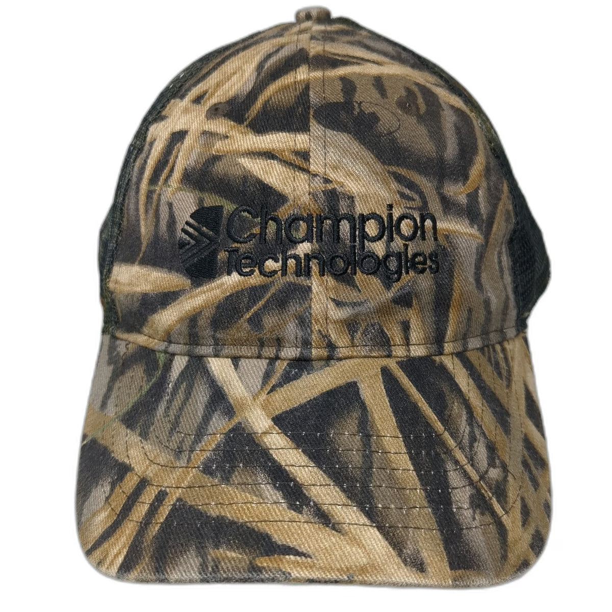 Mossy Oak Champion Technologies Baseball Cap Brown OSFM Mesh Camo Stretch Fit