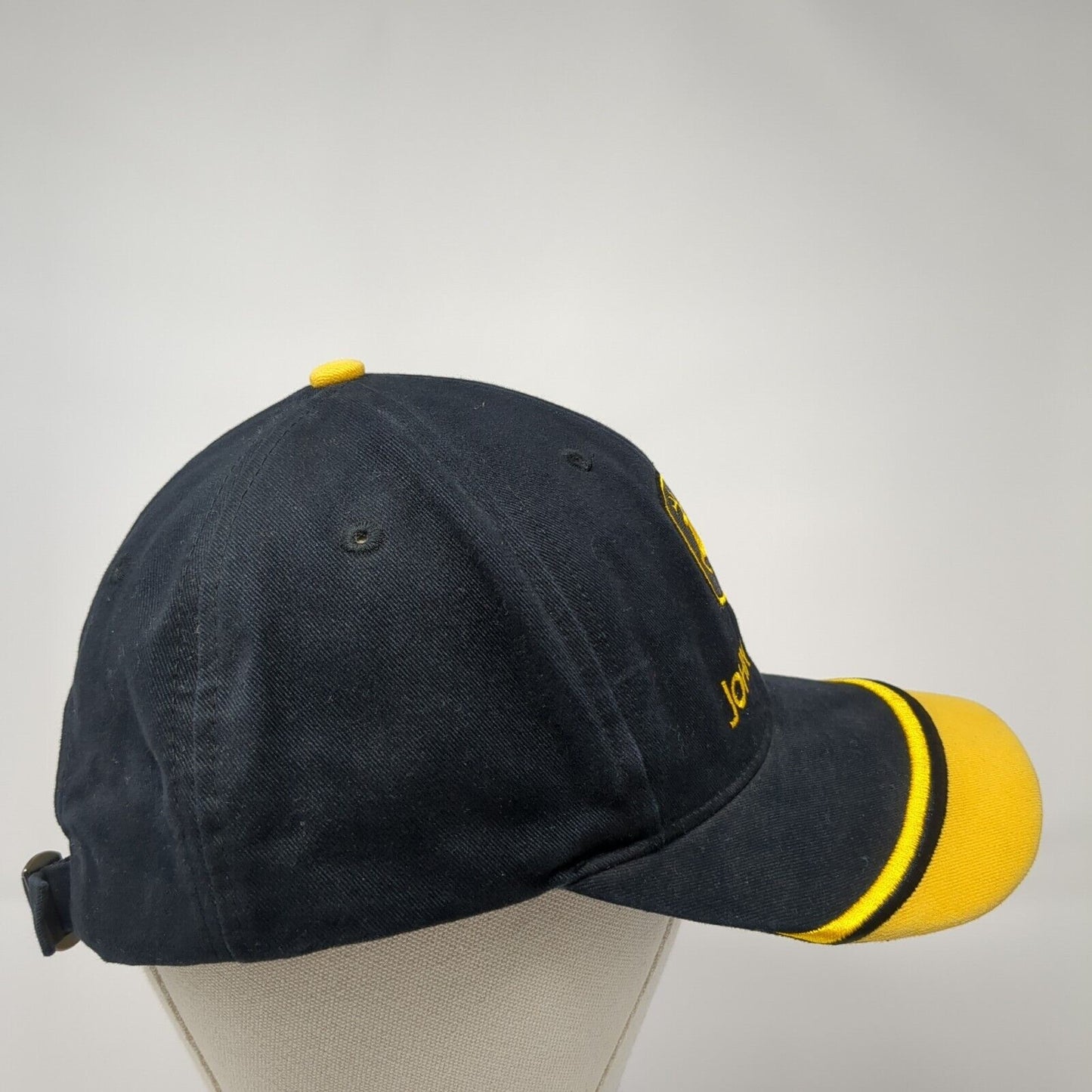 John Deere Slideback Hat Black One Size Adjustable Embroidered 6 Panel