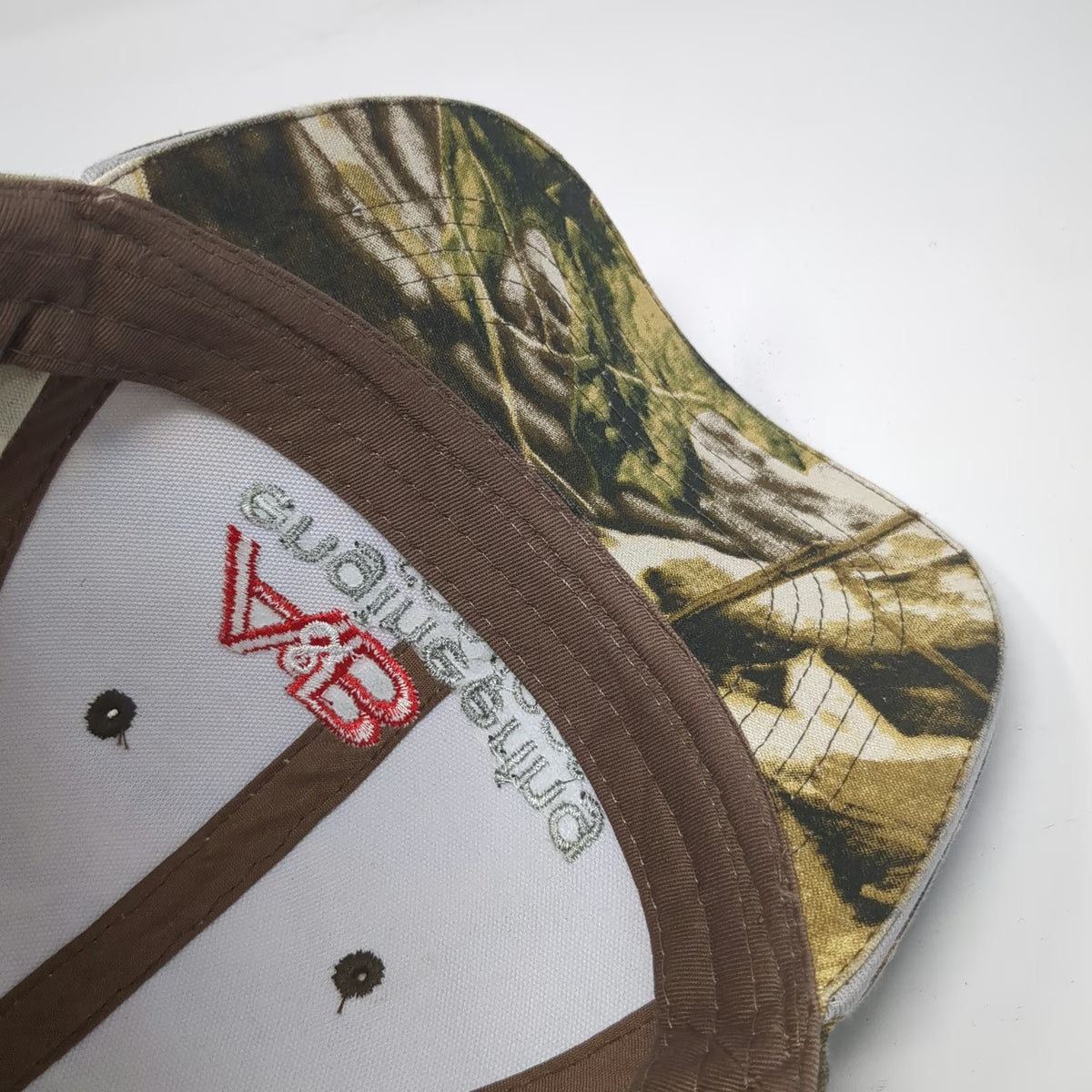 Triple Crown Baseball Cap Brown One Size Camo A&B Engineering Services Work Hat