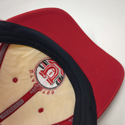 Zephyr Utah Utes NCAA Red White One Size Trucker Hat Mesh Snapback Football Logo