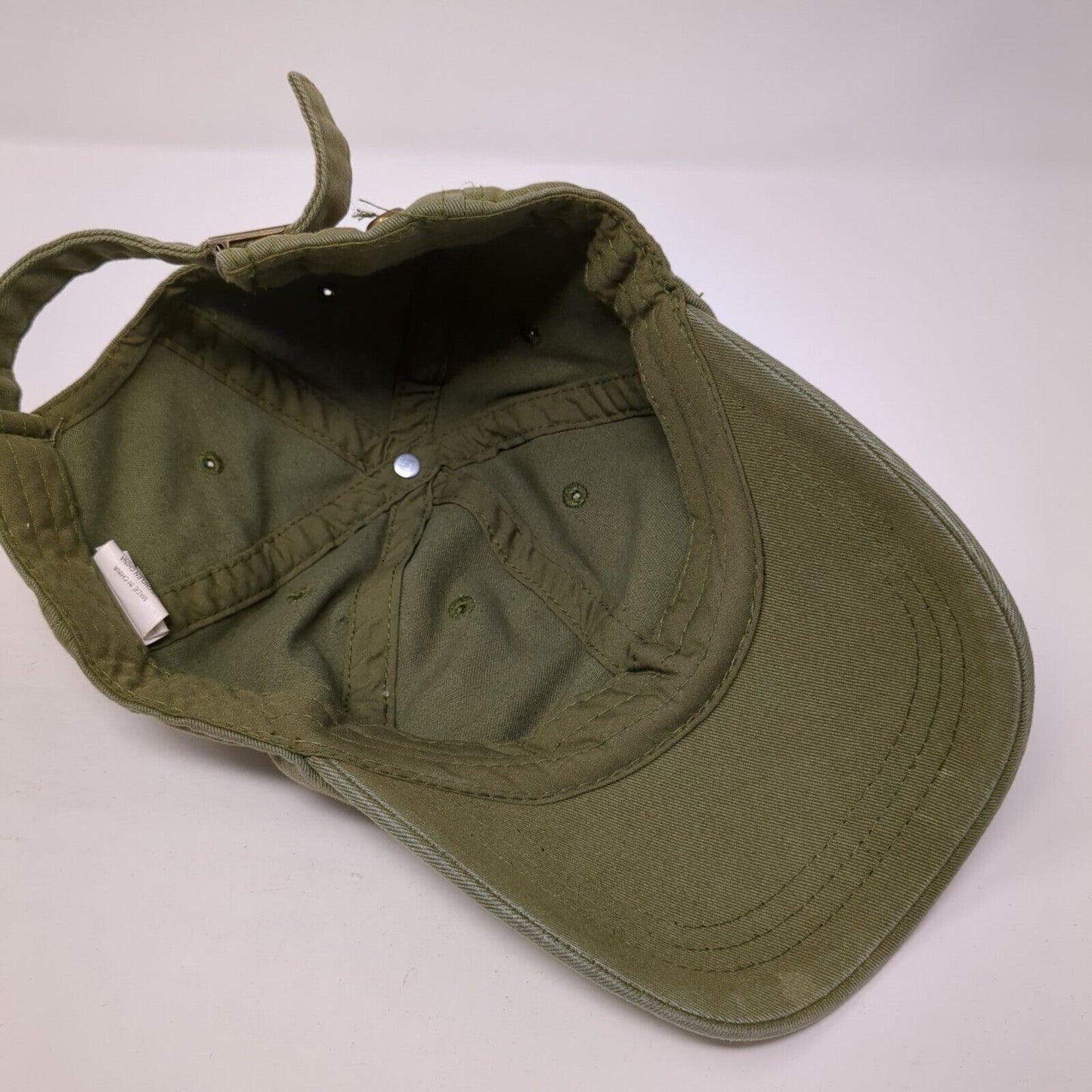 Unbranded Slideback Hat Green One Size Adjustable Blank Vent Holes
