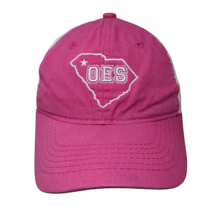 OES Women's Strapback Hat Pink OS Adjustable Ladies Fit Mesh Back Outdoor Cap