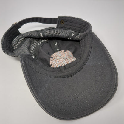 O'Neill Surf Co Slideback Trucker Hat Gray One Size Mesh Back 6 Panel