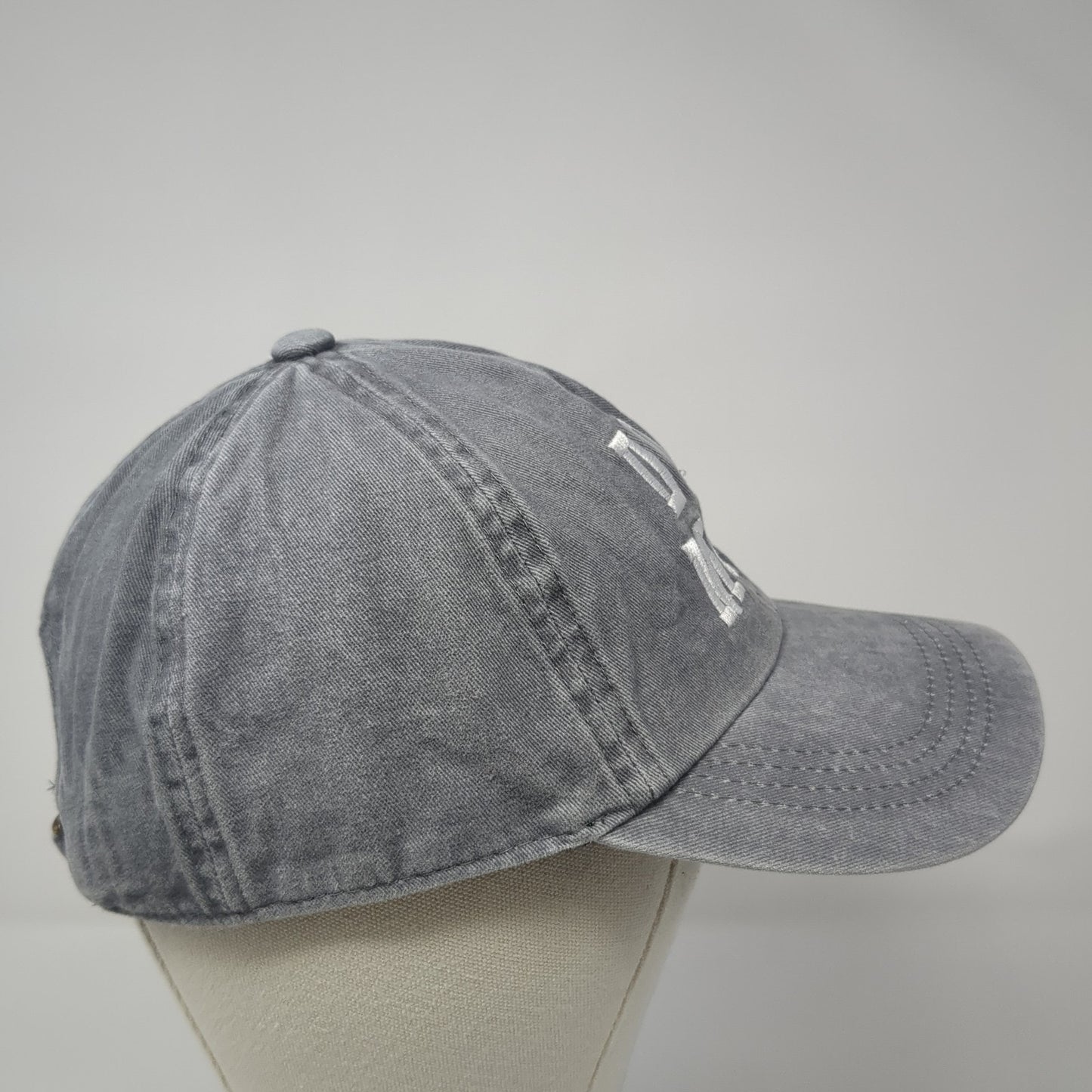 Dog Mom Slideback Baseball Cap Gray One Size Adjustable Embroidered 6 Panel