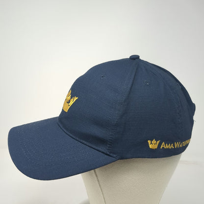 AmaWaterways Baseball Cap Blue One Size Crown Embroidery Slideback Recycled Hat