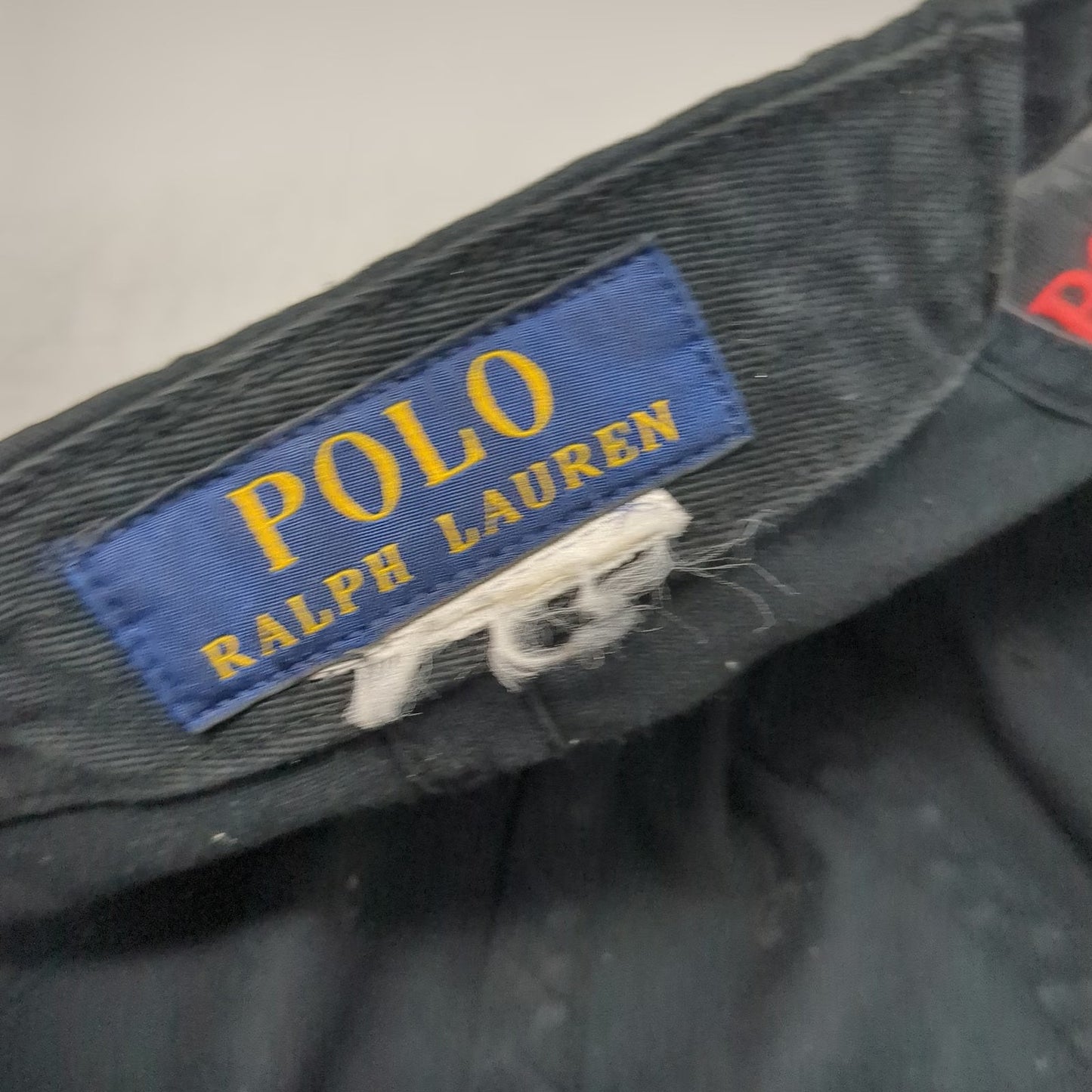 Polo Ralph Lauren Baseball Cap Black One Size Red Pony Logo Adjustable Strap Hat