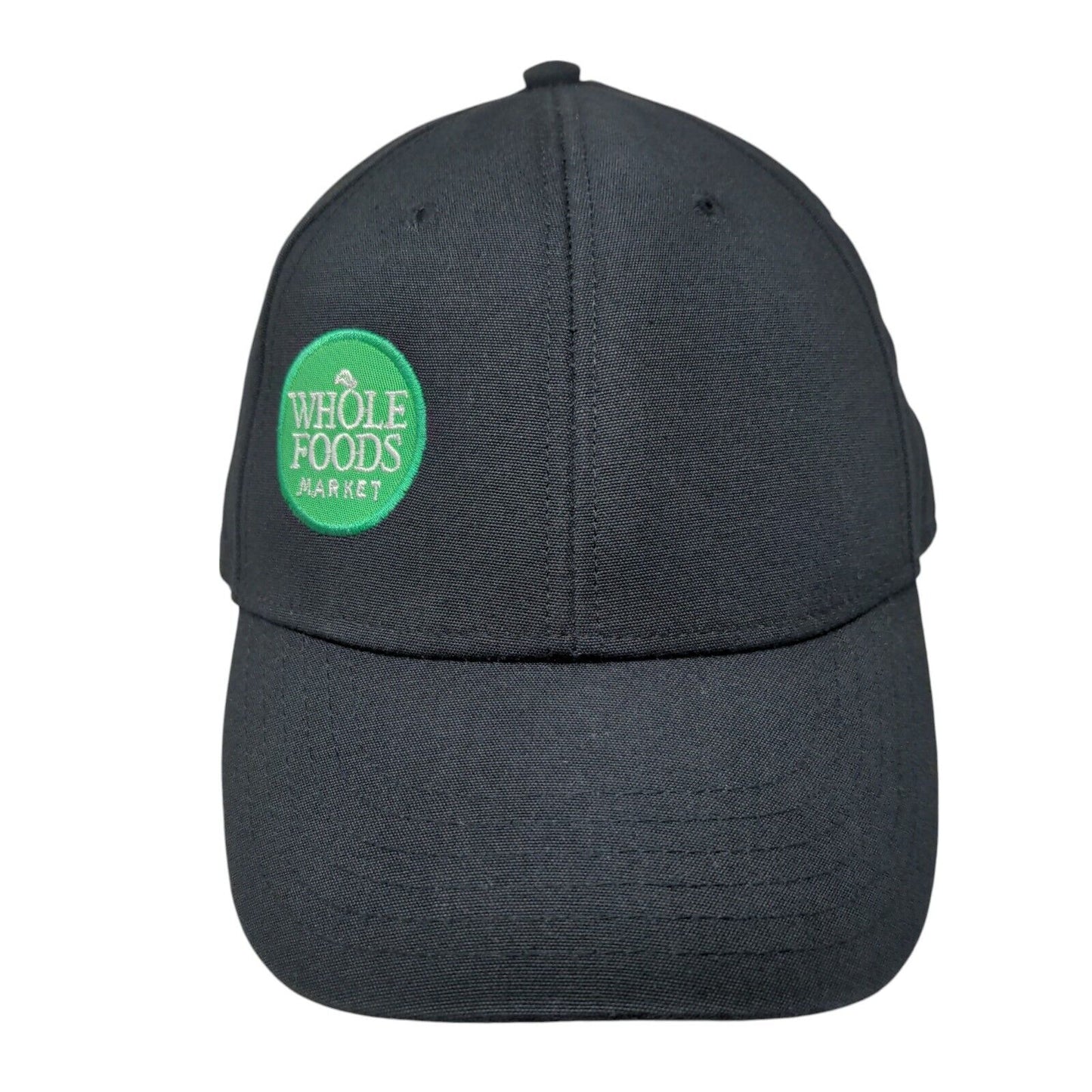 Whole Foods Market Strapback Hat Black One Size Adjustable 6 Panel