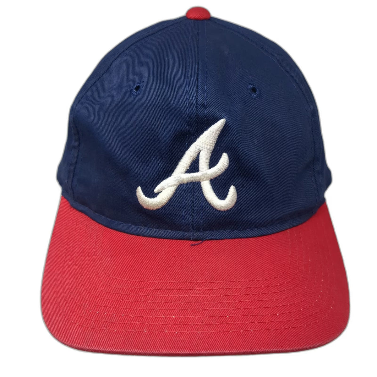 Atlanta Braves MLB Outdoor Cap Trucker Hat Blue Red OSFM Snapback Embroidered