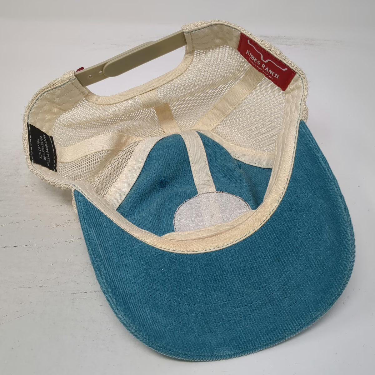 Kimes Ranch Trucker Hat Blue One Size Corduroy Patch Snapback Mesh Back Cap