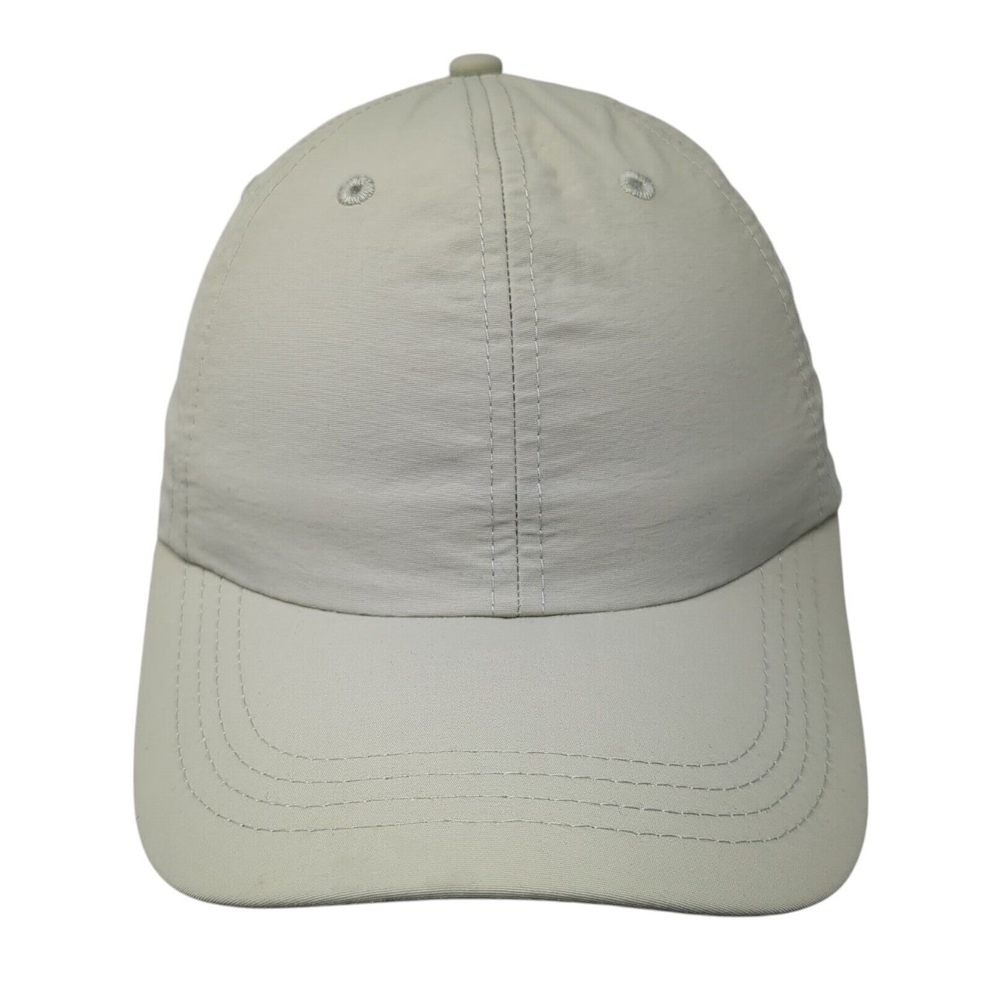 Unbranded Strapback Hat Tan One Size Adjustable Embroidered 6 Panel Blank