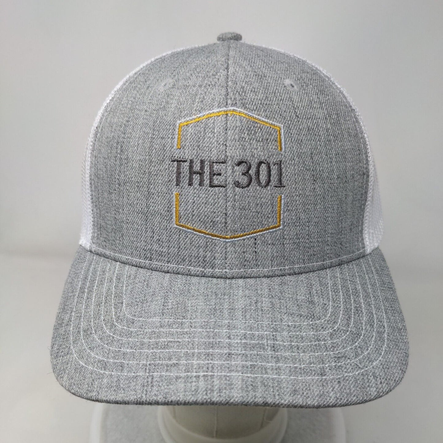 The 301 Snapback Trucker Hat Gray One Size Adjustable Mesh Back Cap America