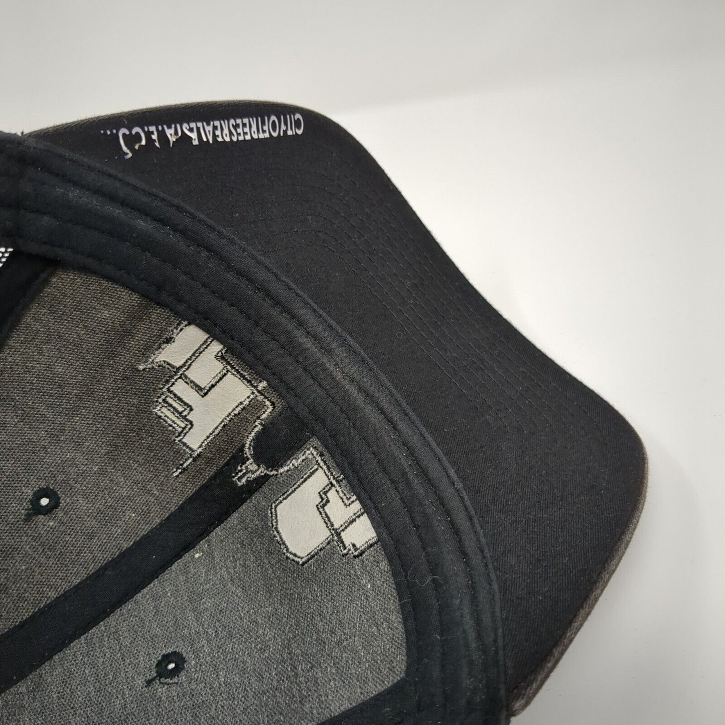 City of Real Estate Snapback Trucker Hat Camouflage OS Adjustable Mesh Yupoong