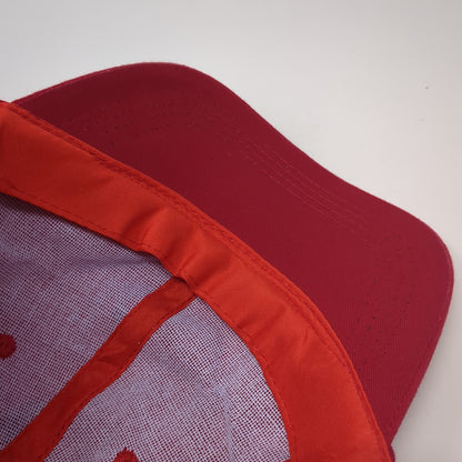 Unbranded Strapback Hat Red One Size Adjustable Solid Casual Blank