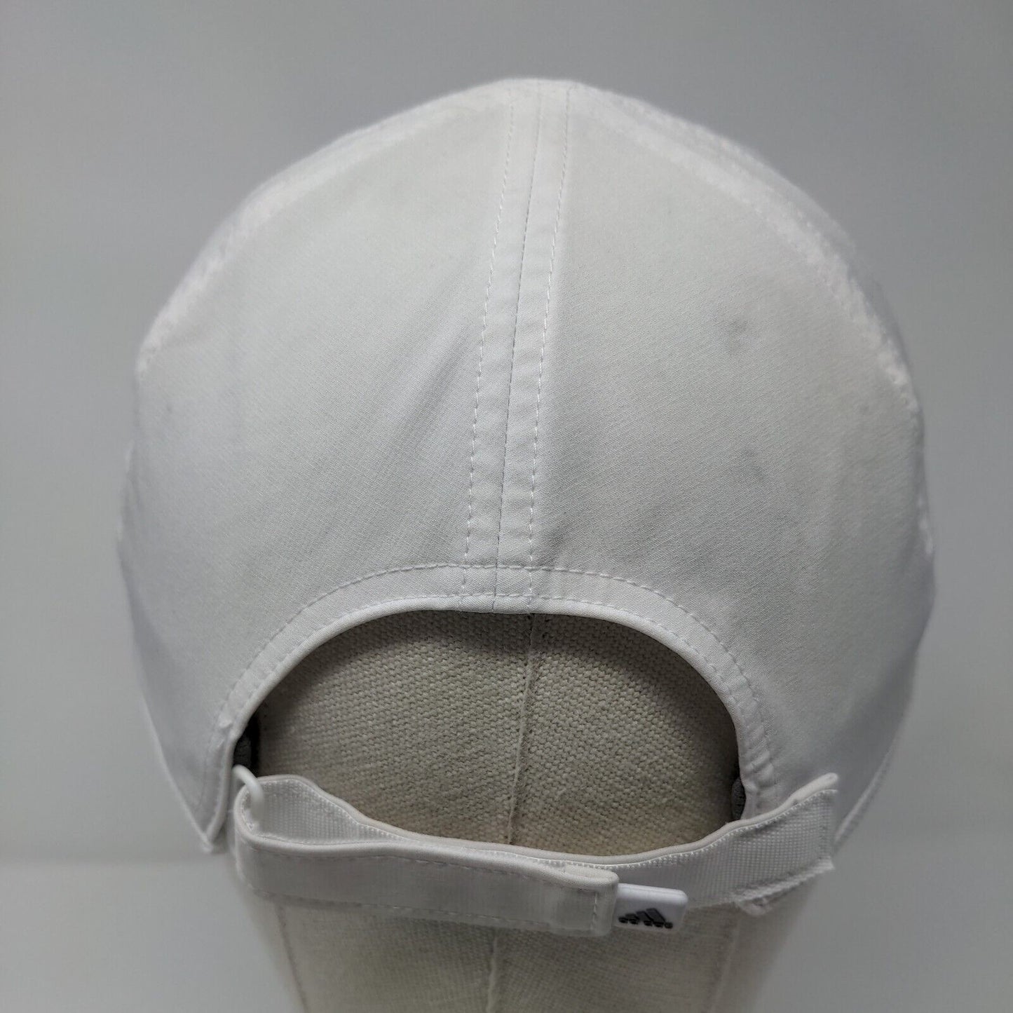 Adidas Aeroready Strapback Hat White OSFA Adjustable Breathable 6 Panel