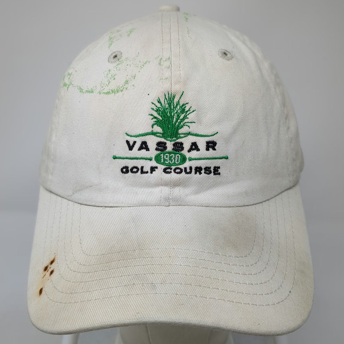 Imperial Baseball Cap Beige One Size Cotton Strapback Vassar Golf Course Hat
