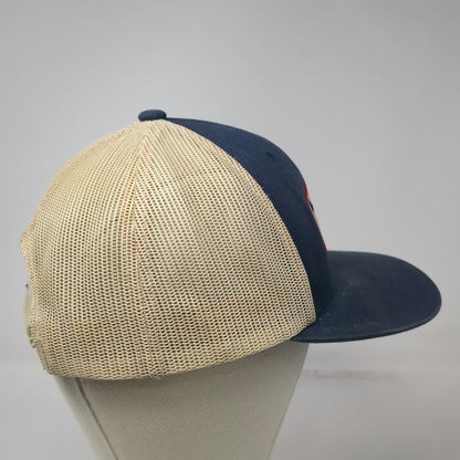 Kimes Ranch Trucker Hat Blue Beige Red One Size Mesh Snapback Patch Longhorn