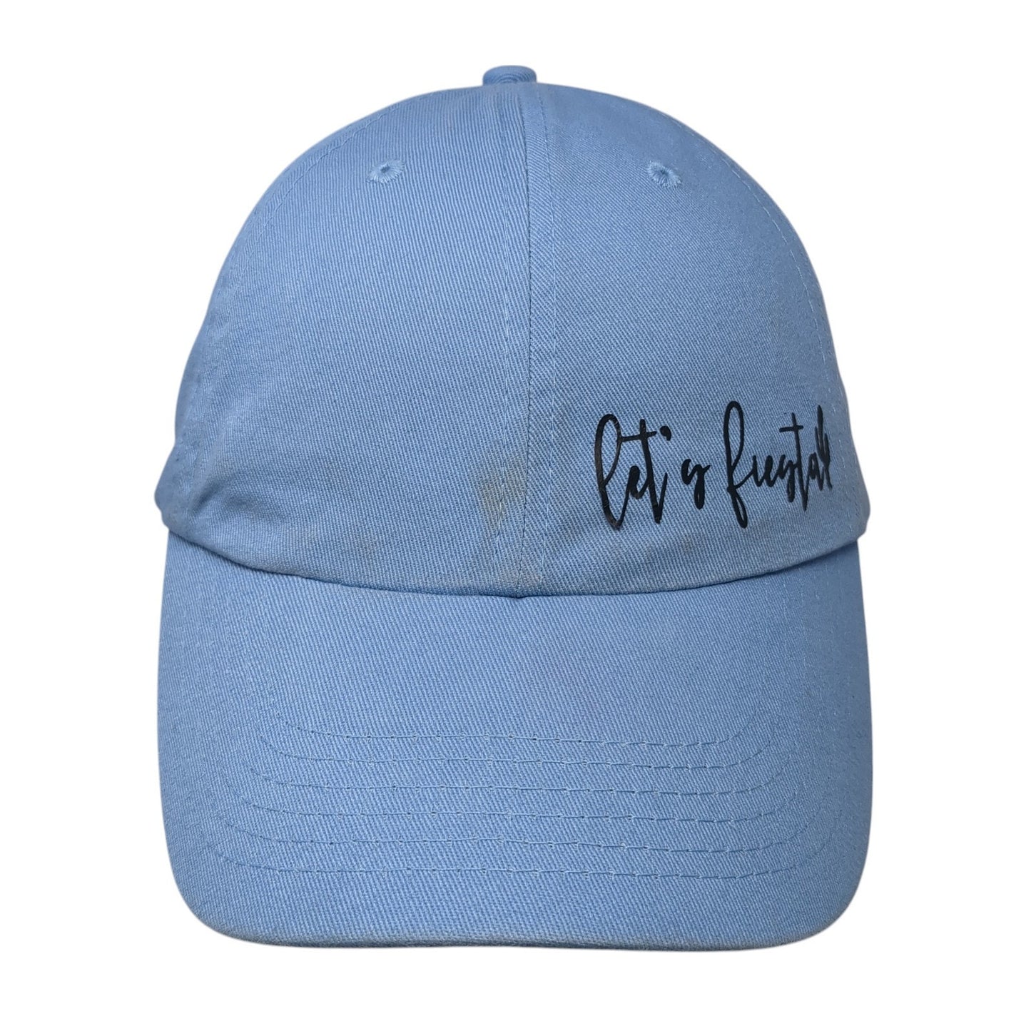 Unbranded Slideback Hat Blue One Size Adjustable Solid 6 Panel Outdoor